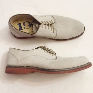 1901 Oxfords Shoes Men's Beige Suede Leather Lace